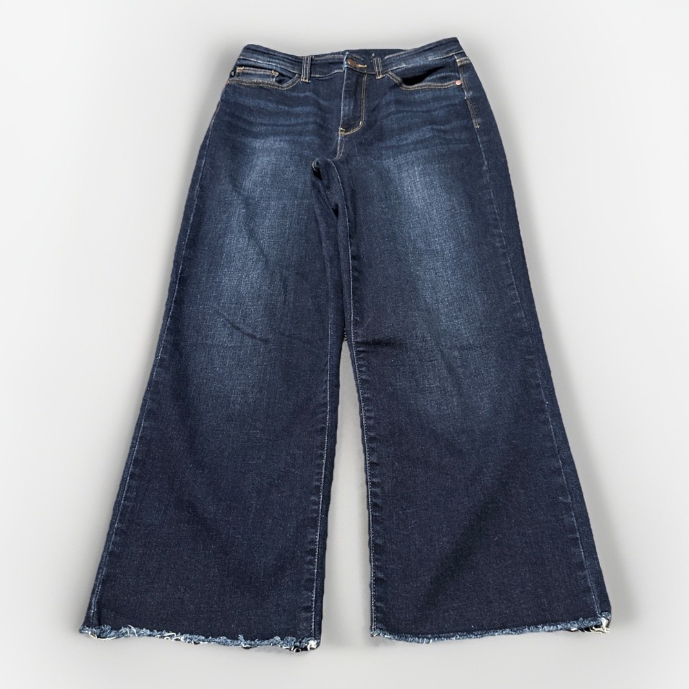 Judy Blue Women's Wide Leg Jeans Size 5 / 27 Dark Wash Stretch Denim JB82517DK